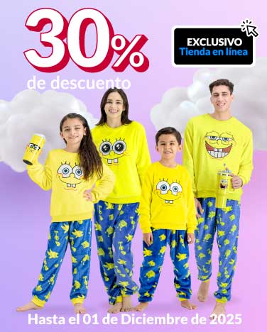 30% de descuento en todas las pijamas